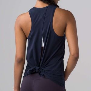 SOLD! 💚 LULULEMON All Tied Up Tank Top: Navy Blue